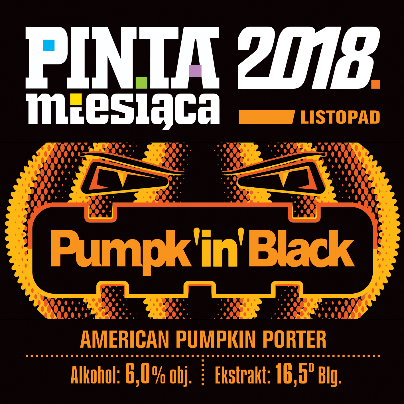 Pinta Miesiąća 2018 - Pumpkin'in'Black - Etykieta